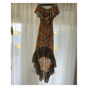 Tolani Morgan Ruffle Dress, Size: S, Orange Multi